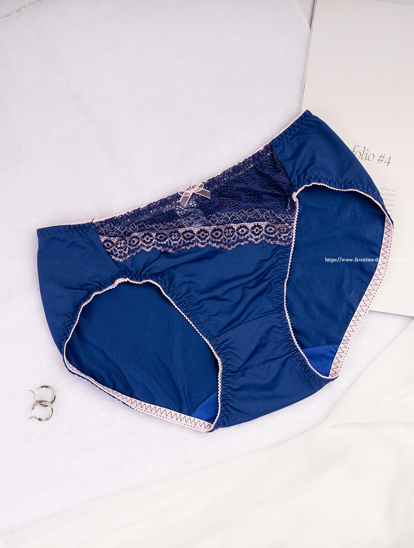 MIT 克萊爾寶石內衣  【配褲】 M-XL （藍）
